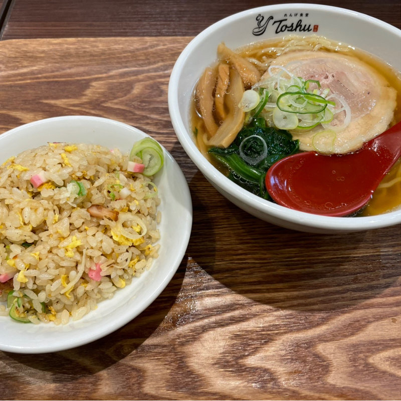半チャン半麺セット(れんげ食堂 Toshu いずみ野店)