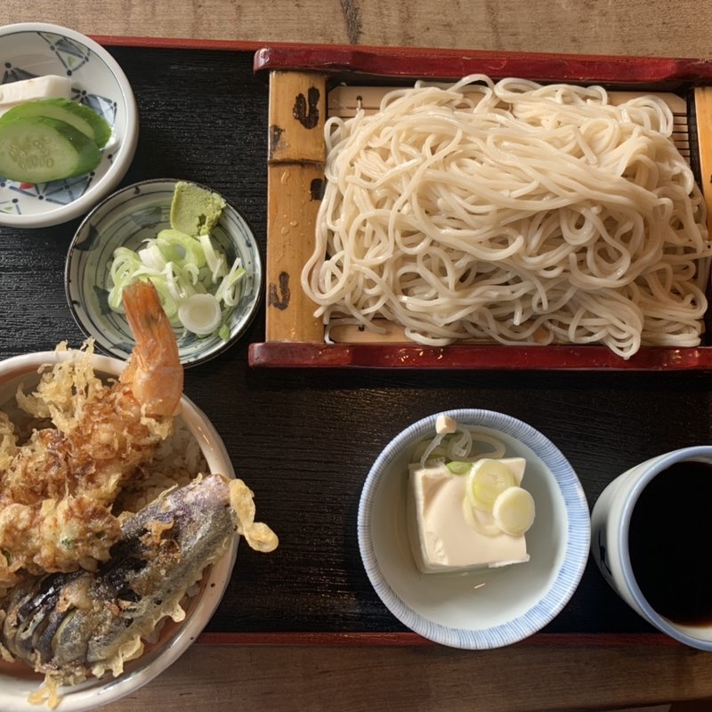 ミニ天丼セット(長壽庵)