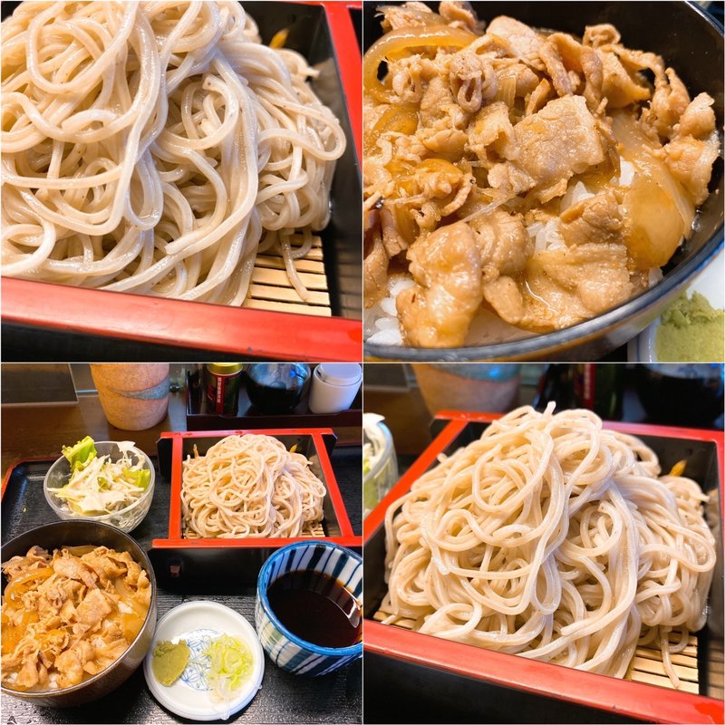 もりそばと生姜焼丼のセット(安べえ)