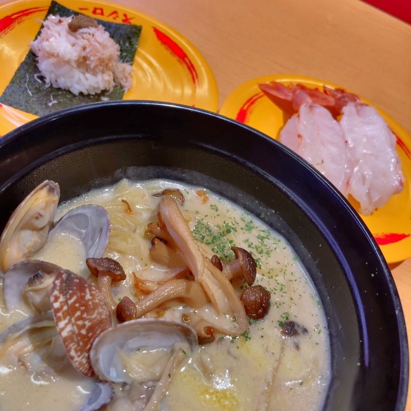 あさりのクリーミーヌードル(スシロー 多摩センター店)