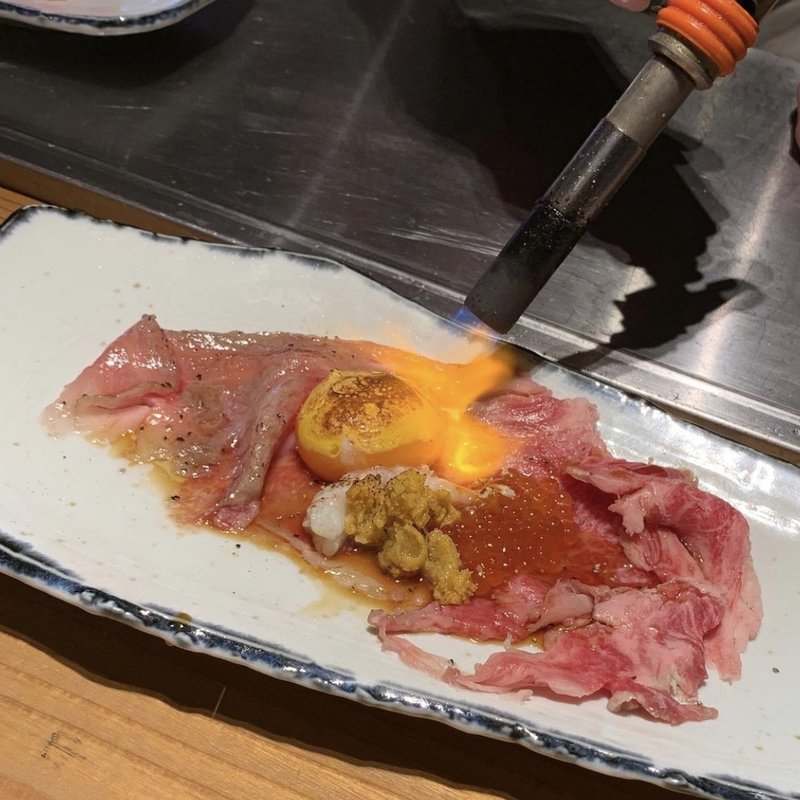 うにく炙り(雲丹と海老の専門店 魚魚魚)