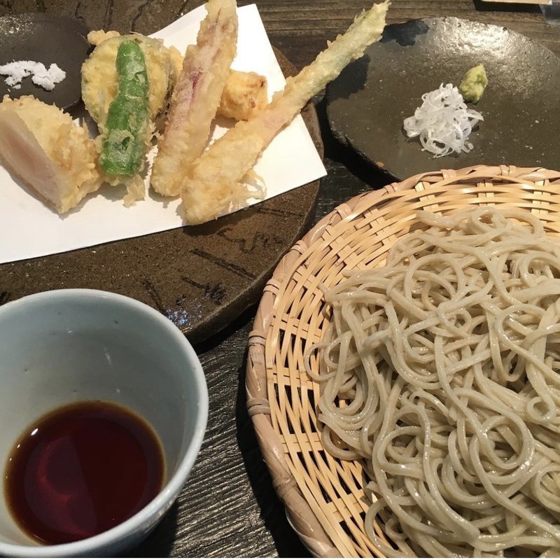 夏野菜天せいろ(手打ち 蕎麦 成冨 銀座店)