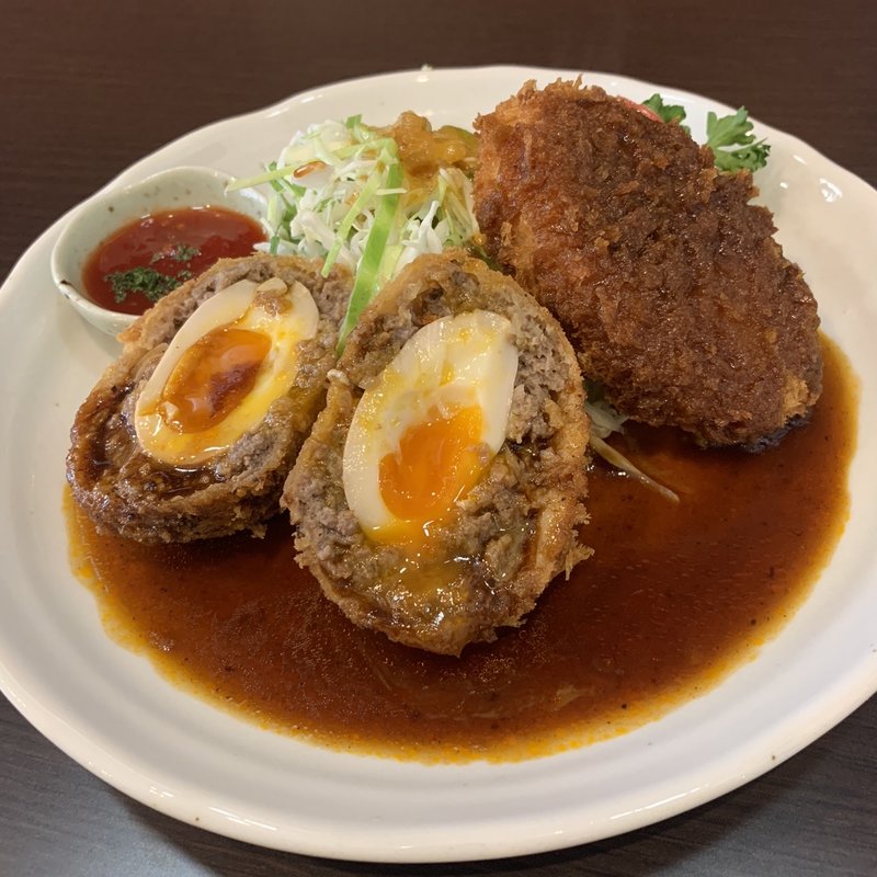 スコッチエッグ定食(洋食 小林)