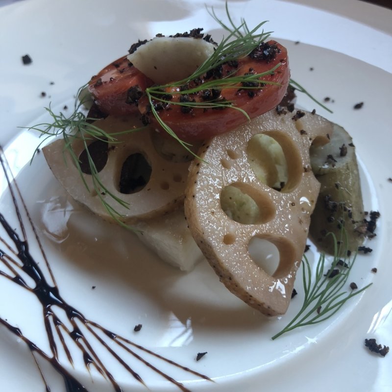 冬野菜のコンフィと鱈(リガット)