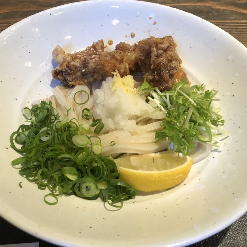 鶏の甘辛揚げぶっかけうどん(空海)