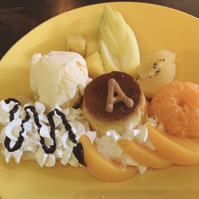 プリンアラモード(有馬屋氷店)