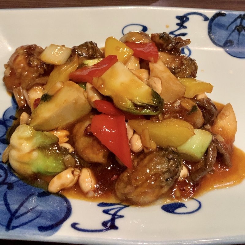 牡蠣の辛子炒め(侑久上海 天神店)