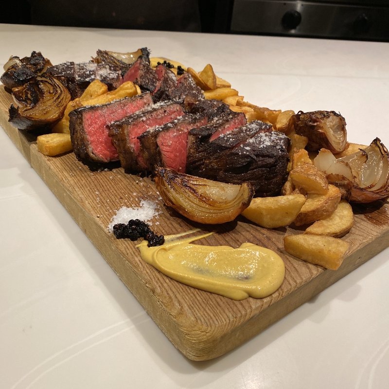 ステーキ2種(山形牛 サーロイン、ランプ)(Xato burrata ＆ steak)