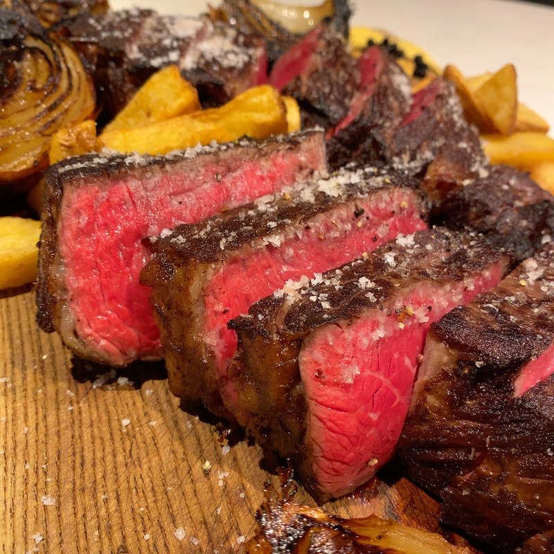 ステーキ2種(山形牛 サーロイン、ランプ)(Xato burrata ＆ steak)