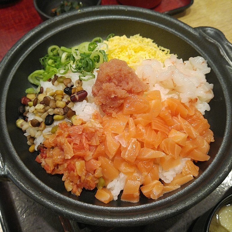 サーモン海鮮炙り飯(れすとらん四六時中 前沢店 )