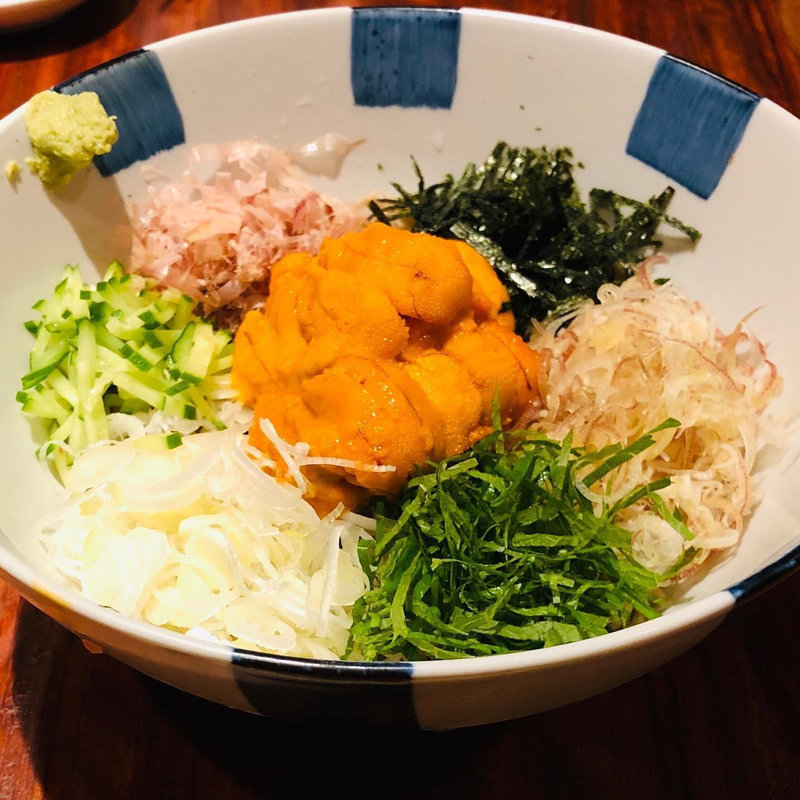 うにそば(松玄 恵比寿)