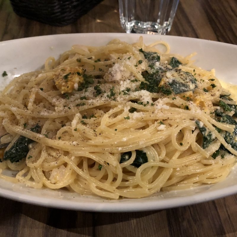 清流鶏とほうれん草、南瓜のクリームソースパスタ　大盛(ミア・アンジェラ 一番町 )