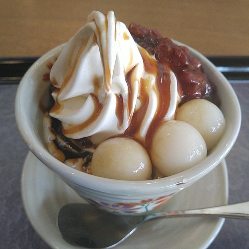 クリームあんみつ(天然温泉 たかもりの湯)