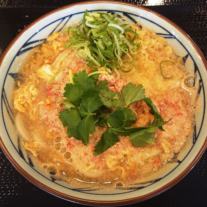 どっさりかに玉あんかけうどん(丸亀製麺八王子みなみ野駅前)