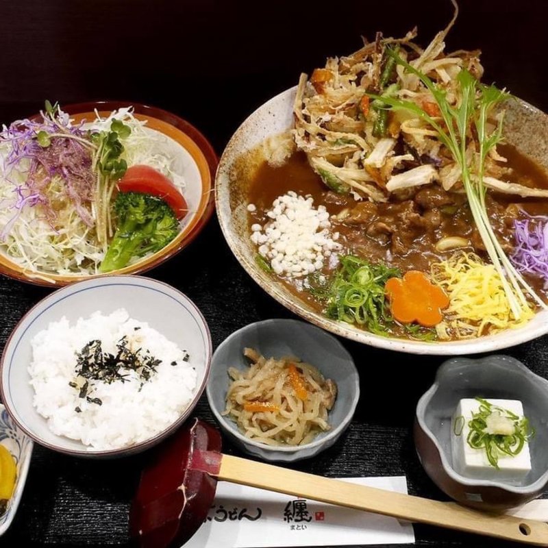 かき揚げカレーうどん(自家製うどん 纏)