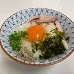 会津地鶏の鶏油卵かけご飯(ラーメン専科 竹末食堂)