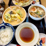車海老と野菜の天ぷら定食