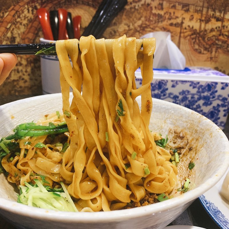 手延油そば　平麺(蘭州牛肉麺 功夫)