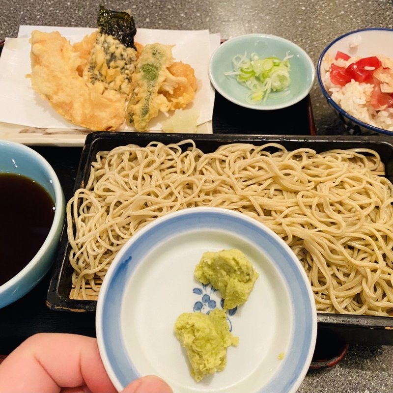 小海老の天ぷらせいろ(手打ちそば まつや （てうちそばまつや）)