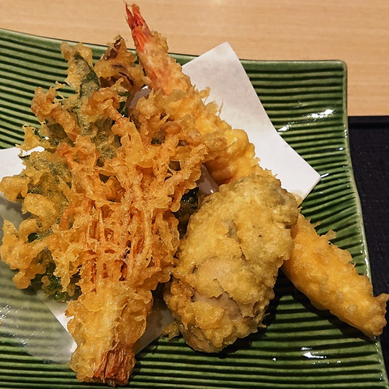 天ぷら（牡蠣味噌鍋御膳）(藍屋 武蔵小杉店)