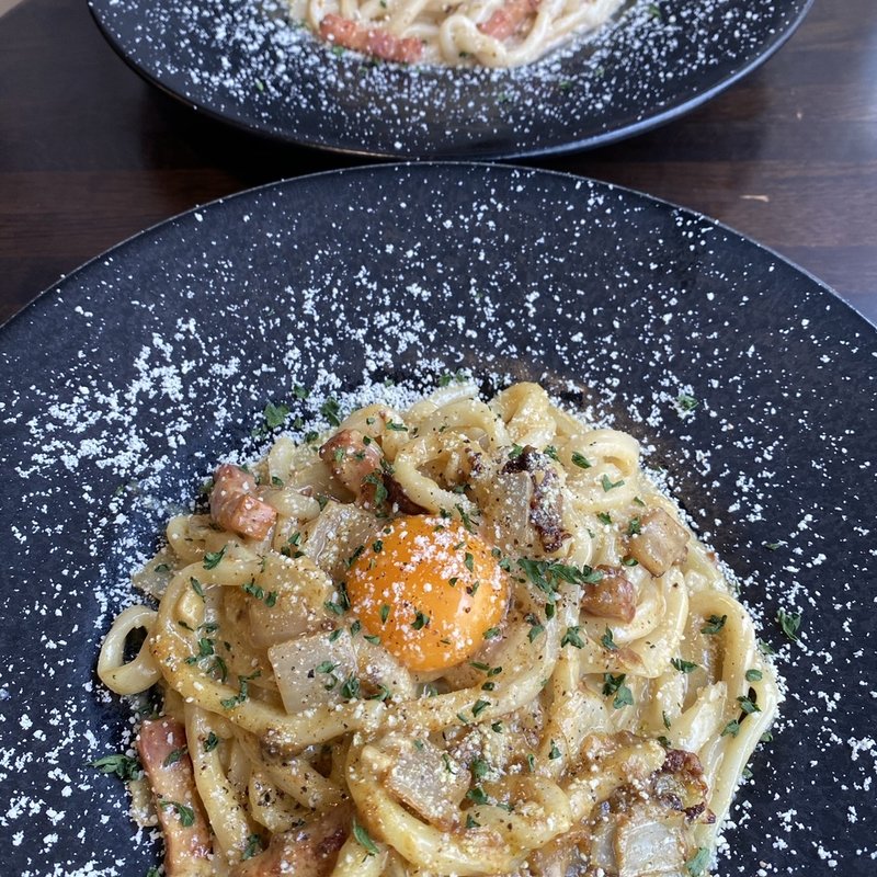 カレーカルボナーラうどん(くらうど)