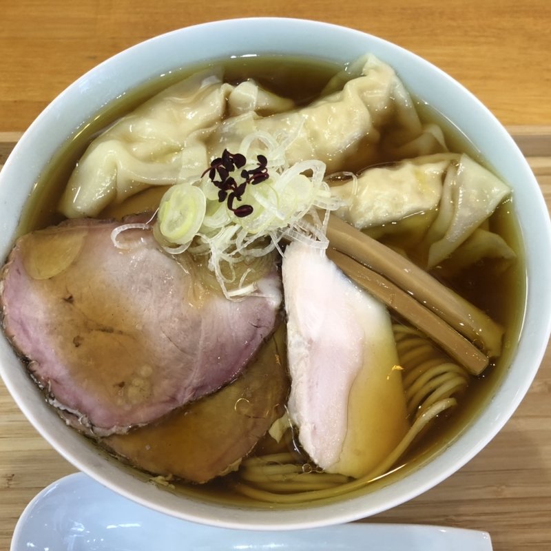 弦乃月ブレンド雲呑そば(自家製麺と定食 弦乃月)