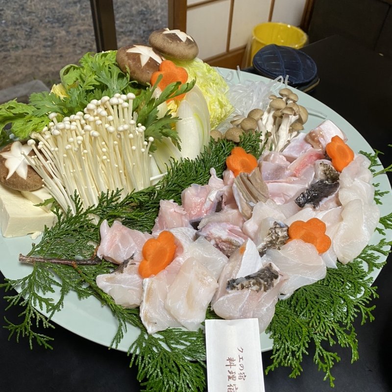 クエ鍋コース(料理宿 橋本荘 （りょうりやど はしもとそう）)