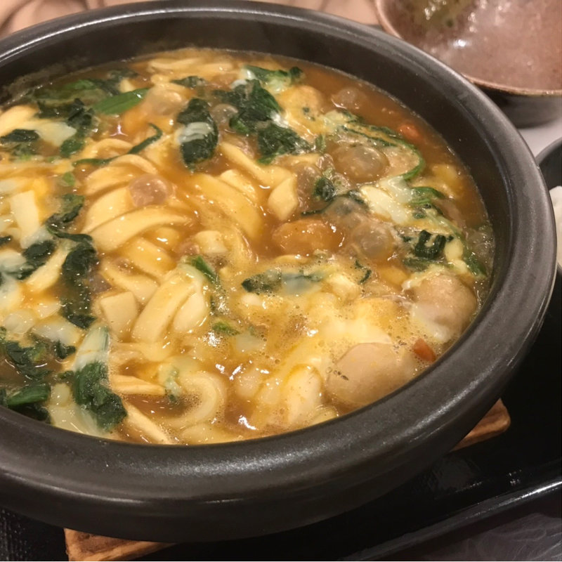 煮込みチーズカレーきしめん(宮きしめん ジャズドリーム長島店)