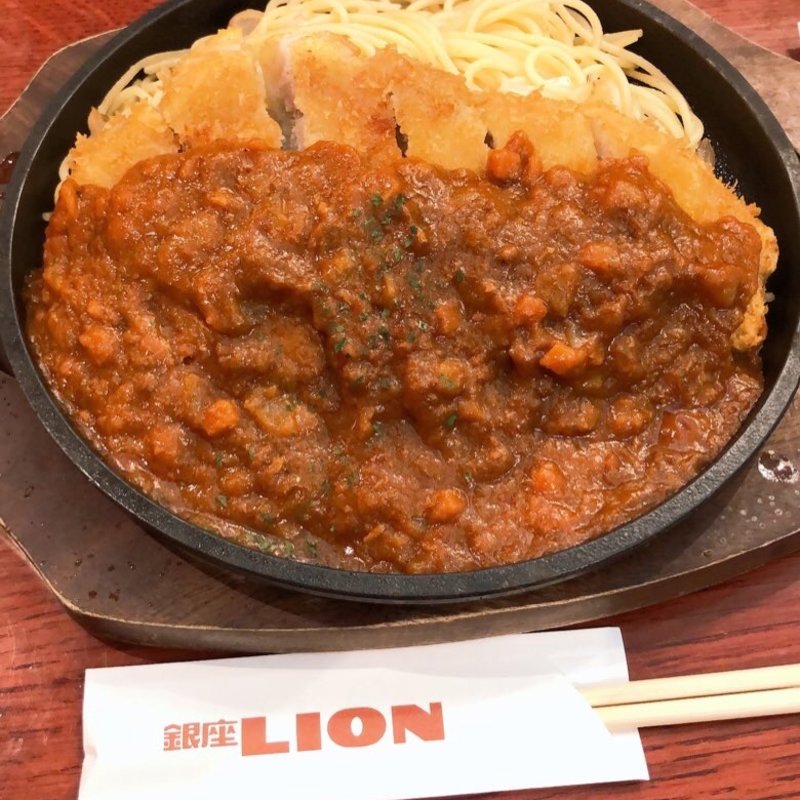 道産豚のスパカツ(銀座ライオン 大通地下街店)