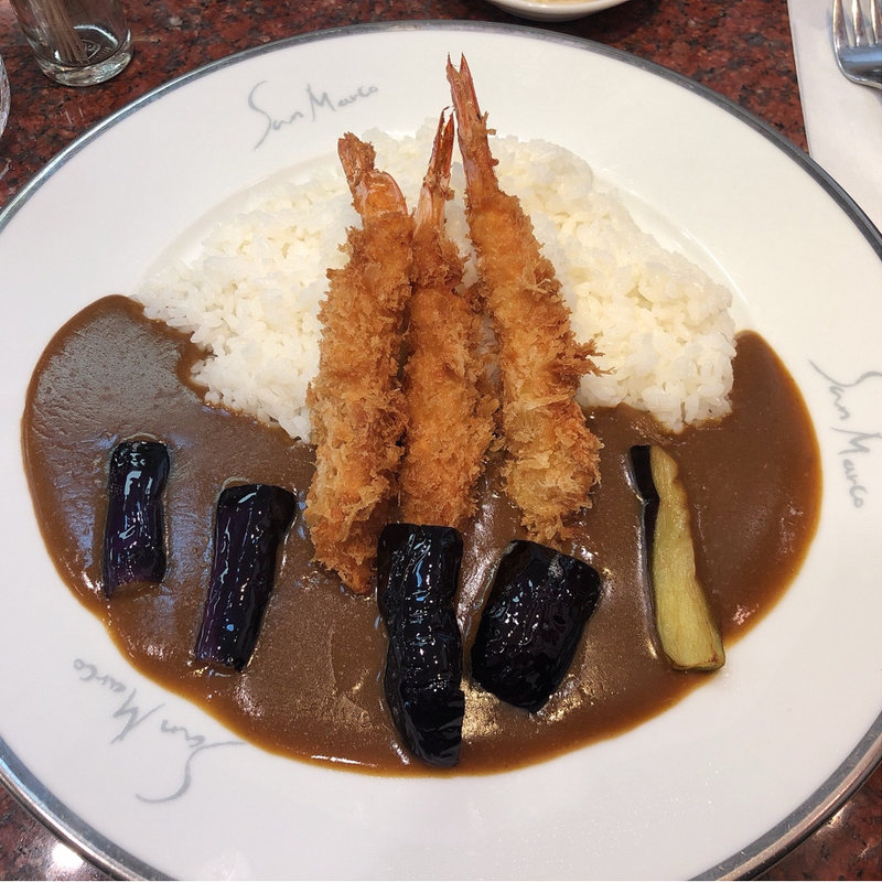 エビフライカレー(茄子トッピング)(サンマルコ 東大阪近鉄店 )