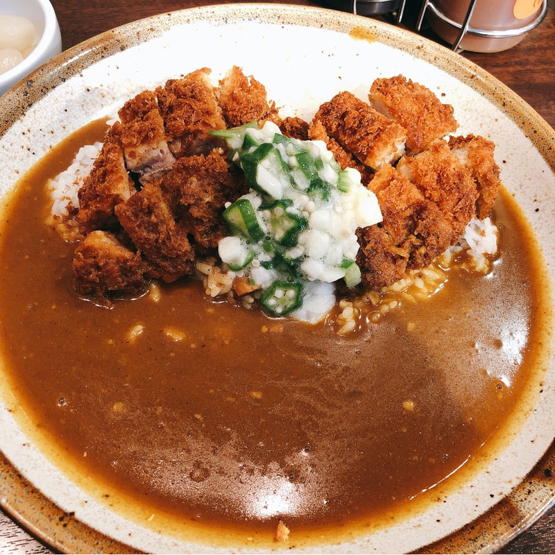 手仕込ヒレカツカレー(オクラトロロトッピング)(CoCo壱番屋 河内小阪店)