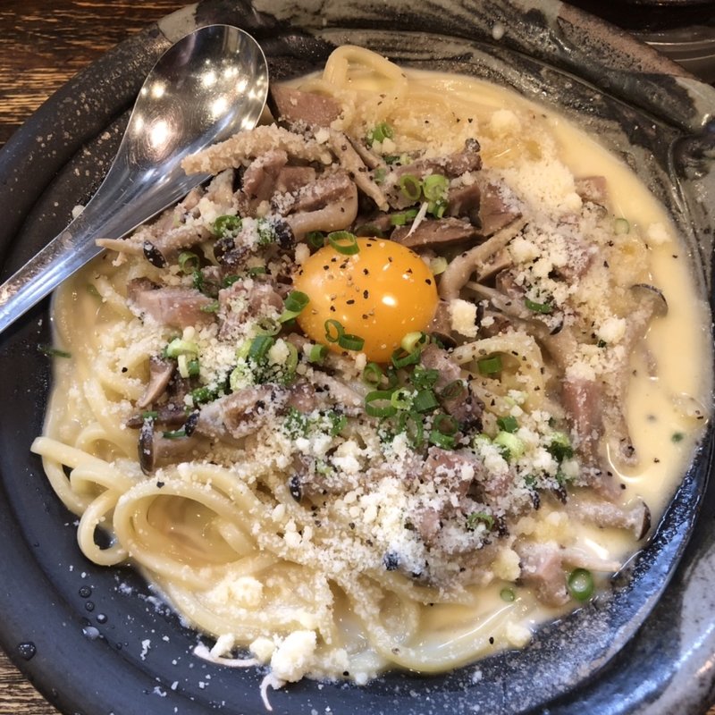 鶏ボナーラ(つけめん　まるや)