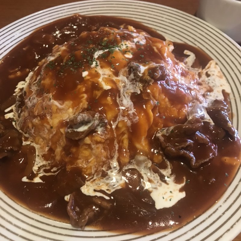 半熟たまごのオムハヤシ(ハローコーヒー 清水店)