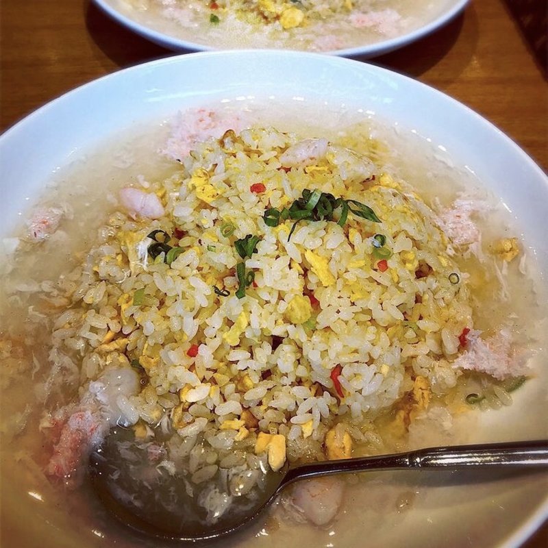 蟹餡掛け炒飯(上海湯包小館 西銀座店)