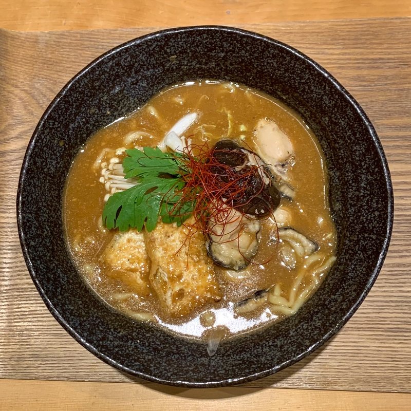 季節限定　カキ味噌そば(銀座 風見)