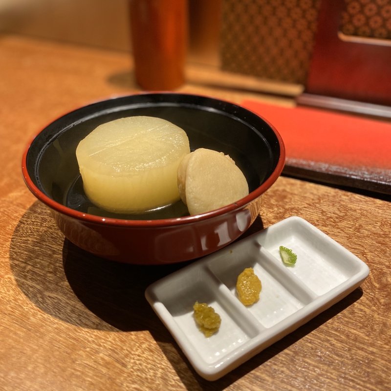 海老しんじょ、大根(串 ポロ衛門 名古屋)