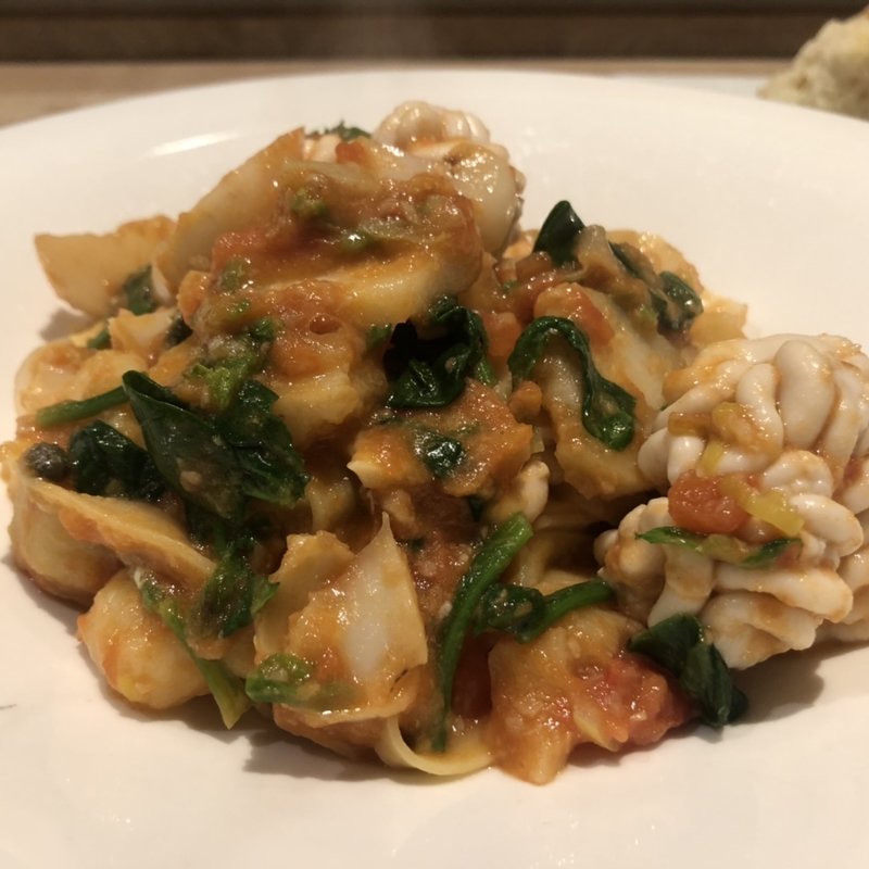 ぷりっとろっ白子入りアラビアータのタリアテッレ(クラッティーニ/Crattini)