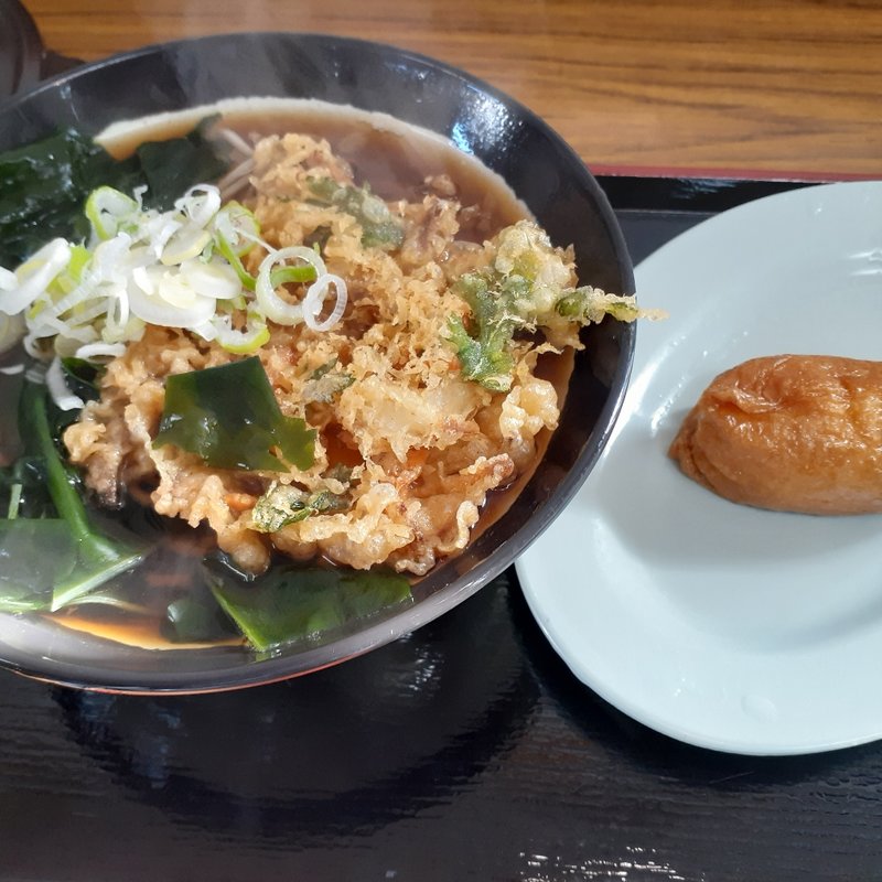 天ぷらそば＋いなり寿司(和楽路亭 )