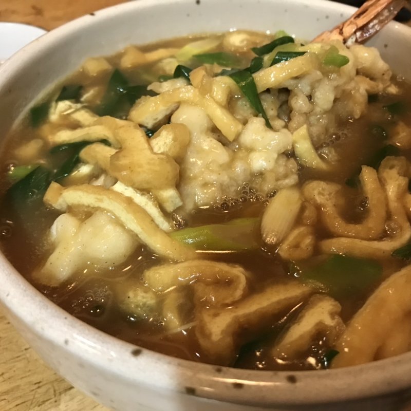 カレーうどん海老天入り(永正亭 （えいしょうてい）)