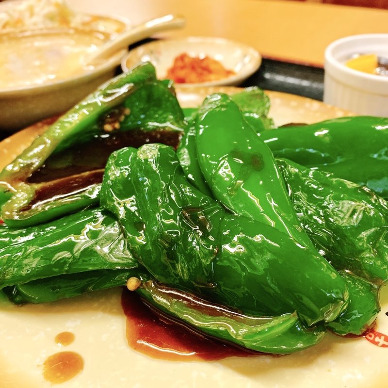 ピーマンのオイスターソース炒め(近所の中華屋さん)