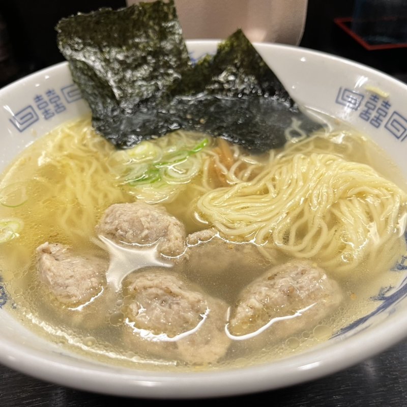軍鶏のつみれ塩ラーメン(しゃもじ )