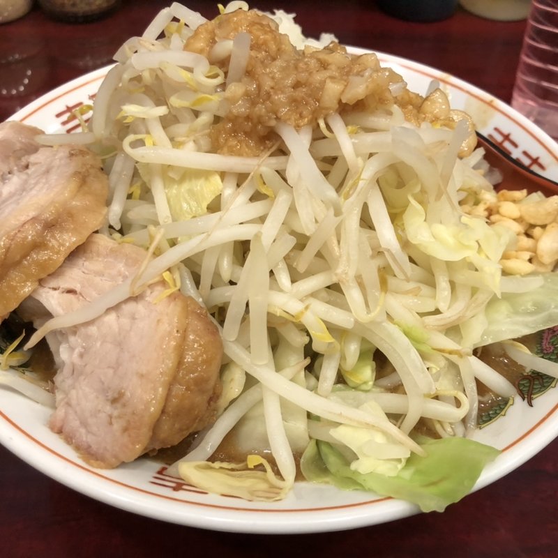 ラーメン(全部マシ　ミソ　タマネギのせ)(マシマシ郎郎郎)