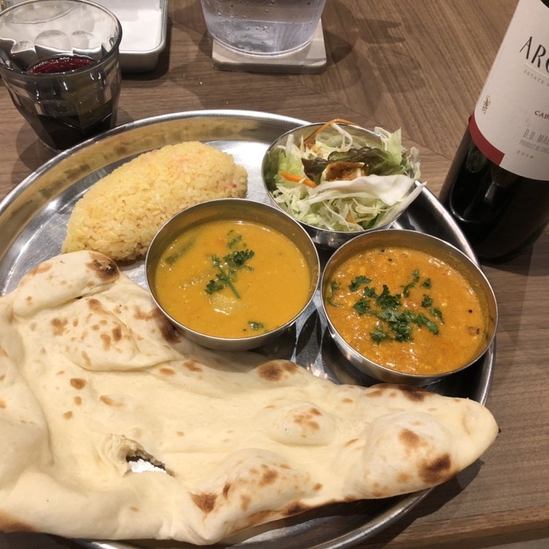 日替わり2種類カレーセット(タンドール料理ひつじや)