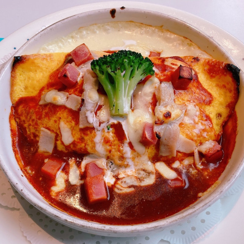 オムライスグラタン(ハヤシソース)(パフェテラス ミルキーウェイ)