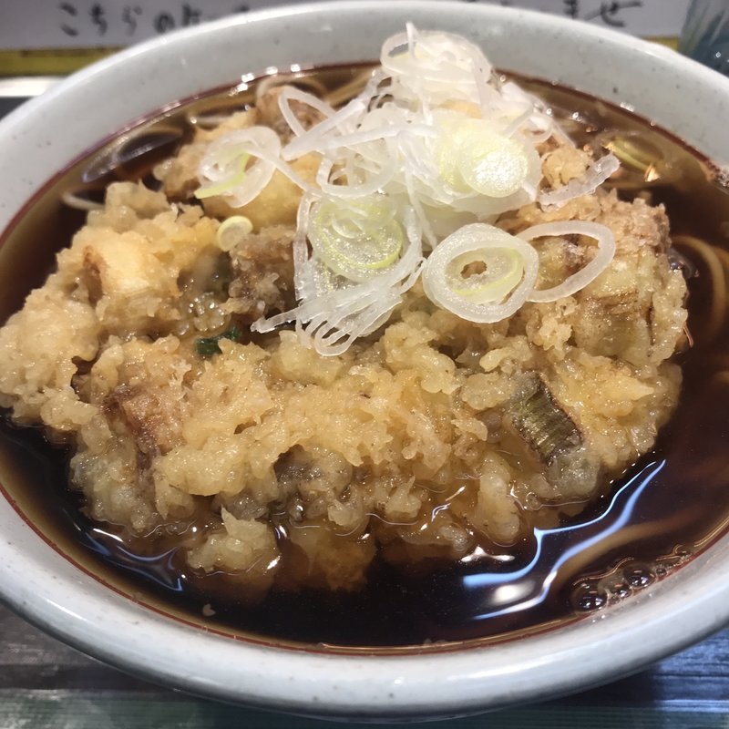 肉天そば(永坂更科布屋太兵衛 新宿地下鉄ビル店)