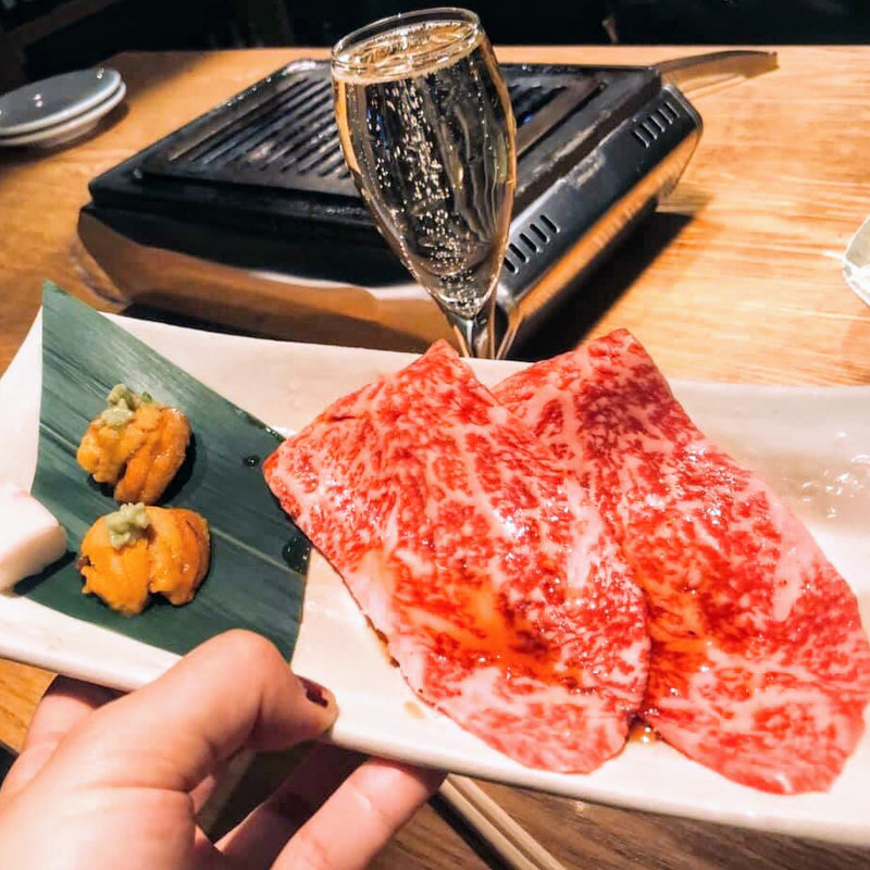 ◆【マルウシミート人気No.1】リブ芯の贅沢うにロール（通称：うにロール）(YAKINIKU MARUUSHI 銀座本店)