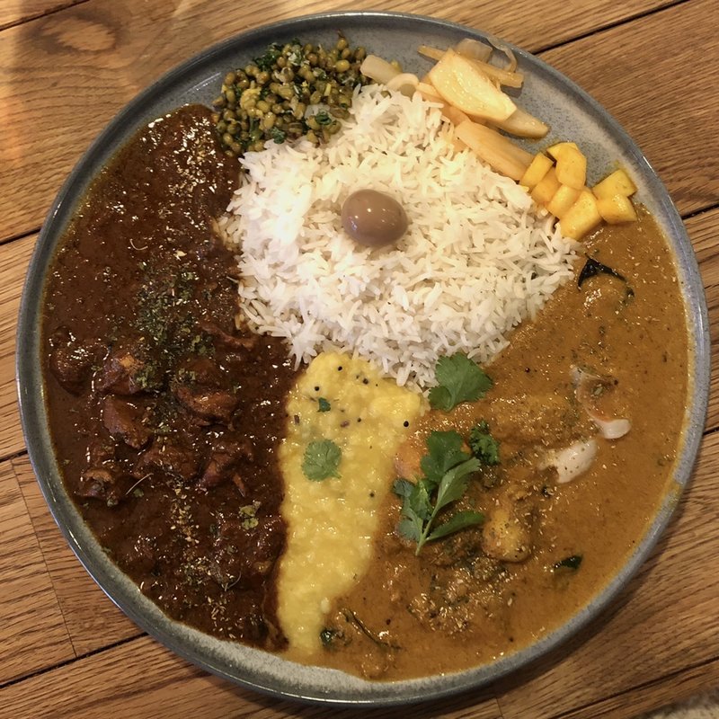 2種がけ(ハルダモンカレー)