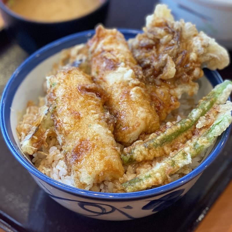 ちくわ磯辺揚げ天丼 小そばセット(天丼てんや 川中島店)
