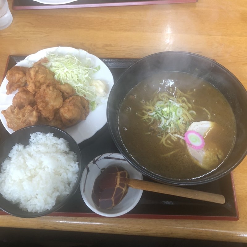 カレーらーめんザンギセット(ソーダ食堂 )
