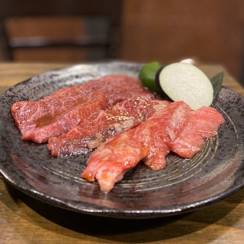 タレもの三種(生上カルビ、ハラミ、生上ロース)(牛政 ゆたか 名駅南店)